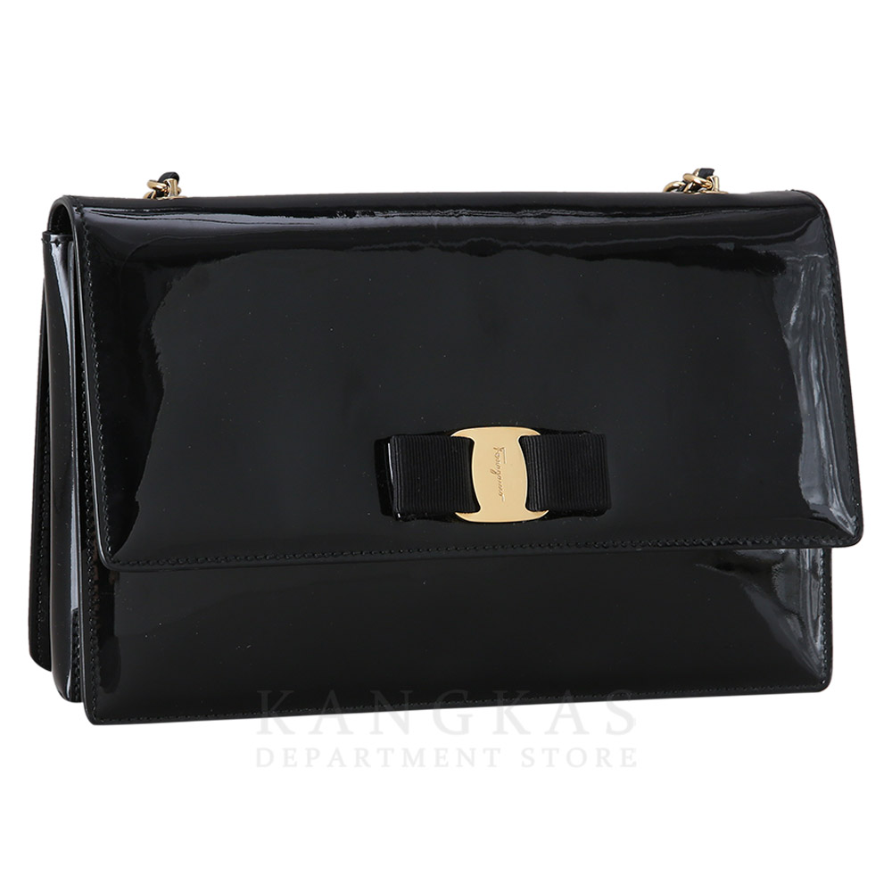 FERRAGAMO(USED)페레가모 페이던트 바라리본 체인 숄더백